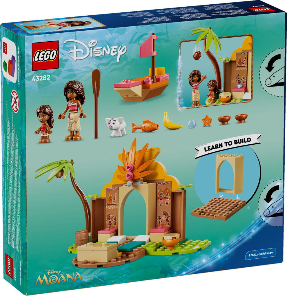 boîte LEGO Disney Vaiana 43282 Maison de Village et Pirogue de Vaiana
