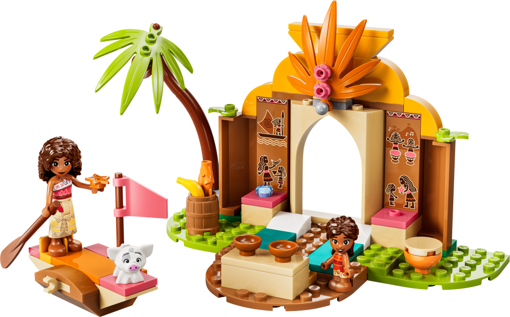 LEGO Disney Vaiana 43282 Maison de Village et Pirogue de Vaiana