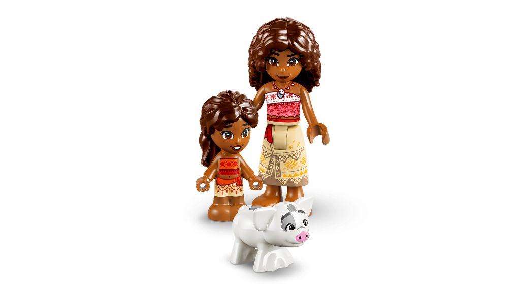 figurine LEGO Disney Vaiana 43282 Maison de Village et Pirogue de Vaiana