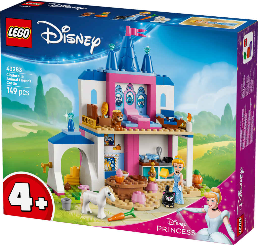 boîte LEGO Disney Princess 43283 Château de Cendrillon et ses Amis Animaux