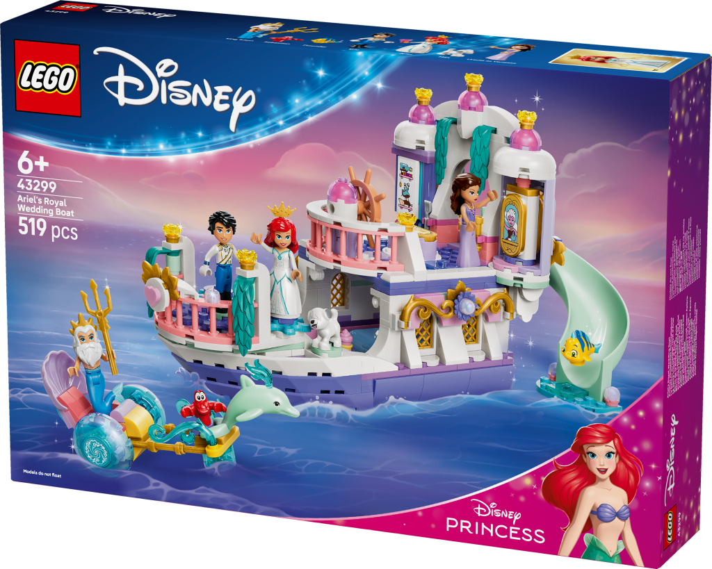 boîte LEGO Disney Princess 43299 Le Bateau du Mariage Royal d'Ariel
