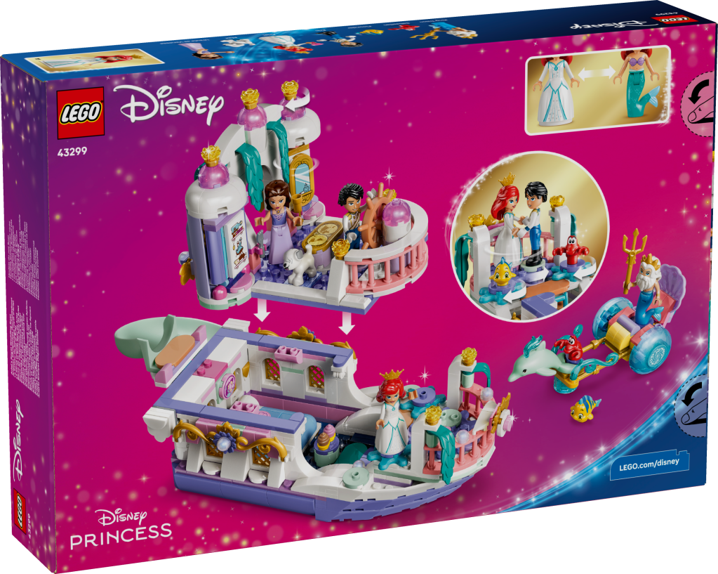 boîte LEGO Disney Princess 43299 Le Bateau du Mariage Royal d'Ariel
