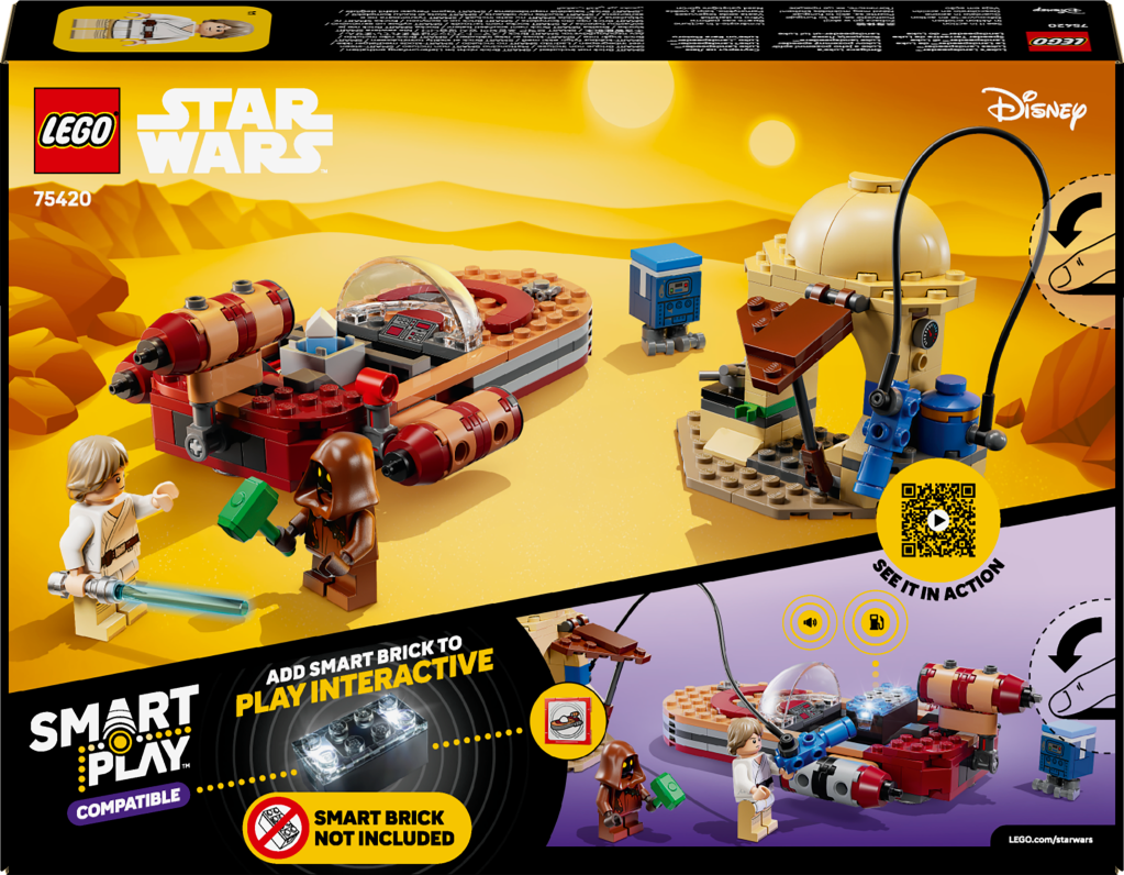 boîte LEGO Star Wars 75420 SMART Play : le Landspeeder de Luke