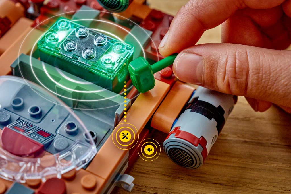 détails LEGO Star Wars 75420 SMART Play : le Landspeeder de Luke