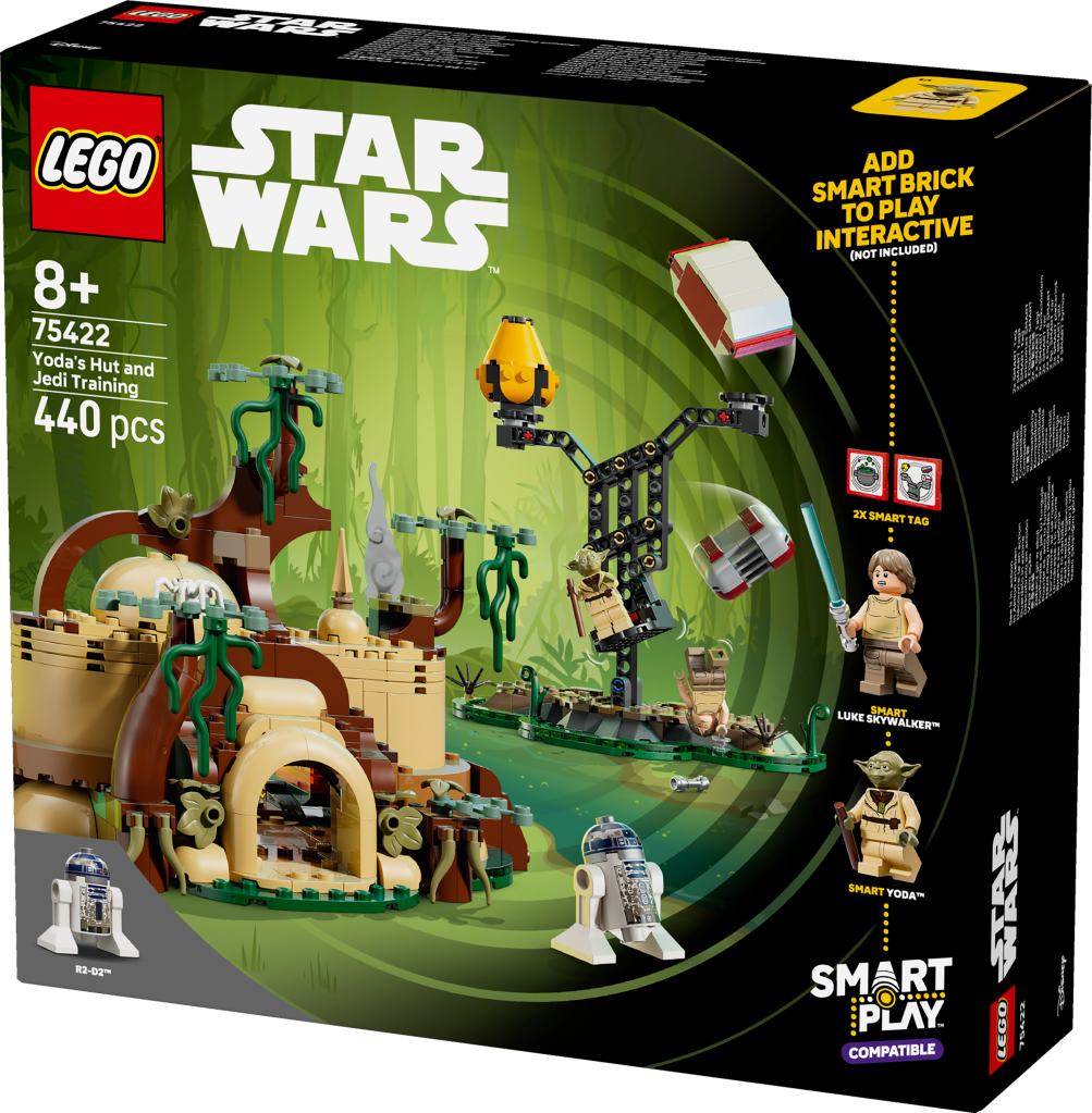 boîte LEGO Star Wars 75422 SMART Play : la Hutte de Yoda et l’Entraînement Jedi