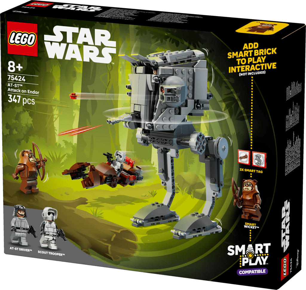 boîte LEGO Star Wars 75424 SMART Play : l’Attaque du AT-ST sur Endor
