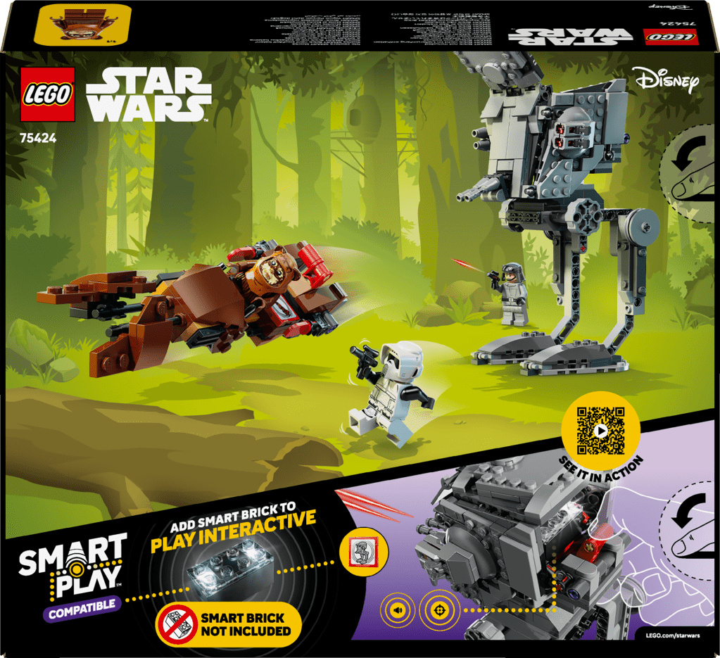boîte LEGO Star Wars 75424 SMART Play : l’Attaque du AT-ST sur Endor