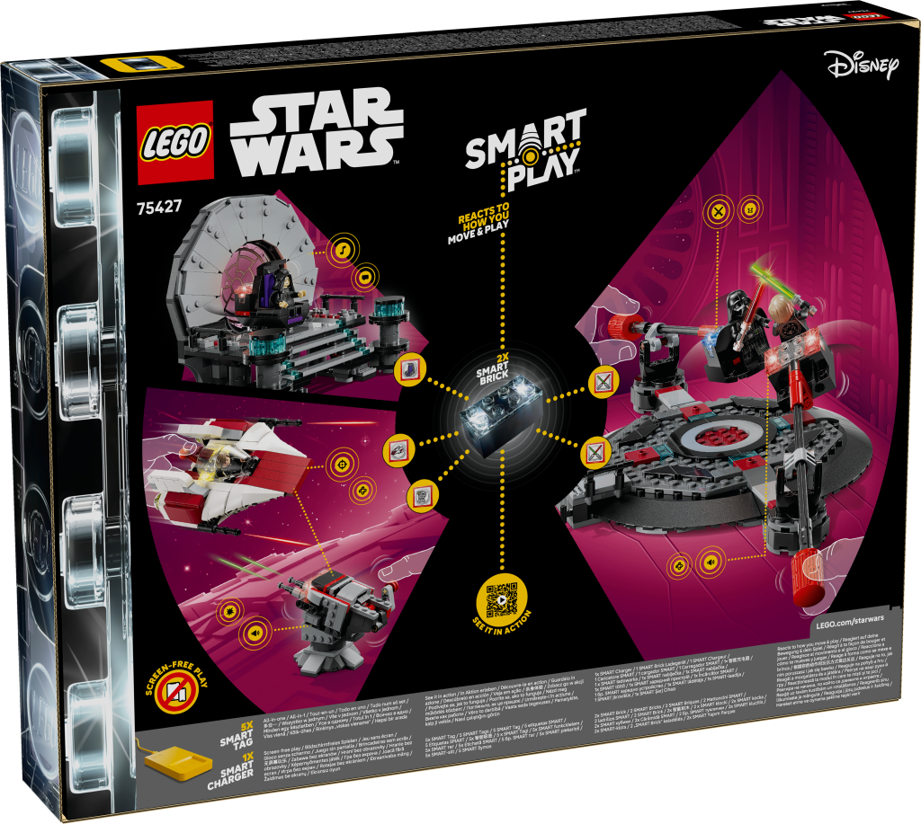 boîte LEGO Star Wars 75427 SMART Play Duel dans la Salle du Trône et Chasseur A-Wing