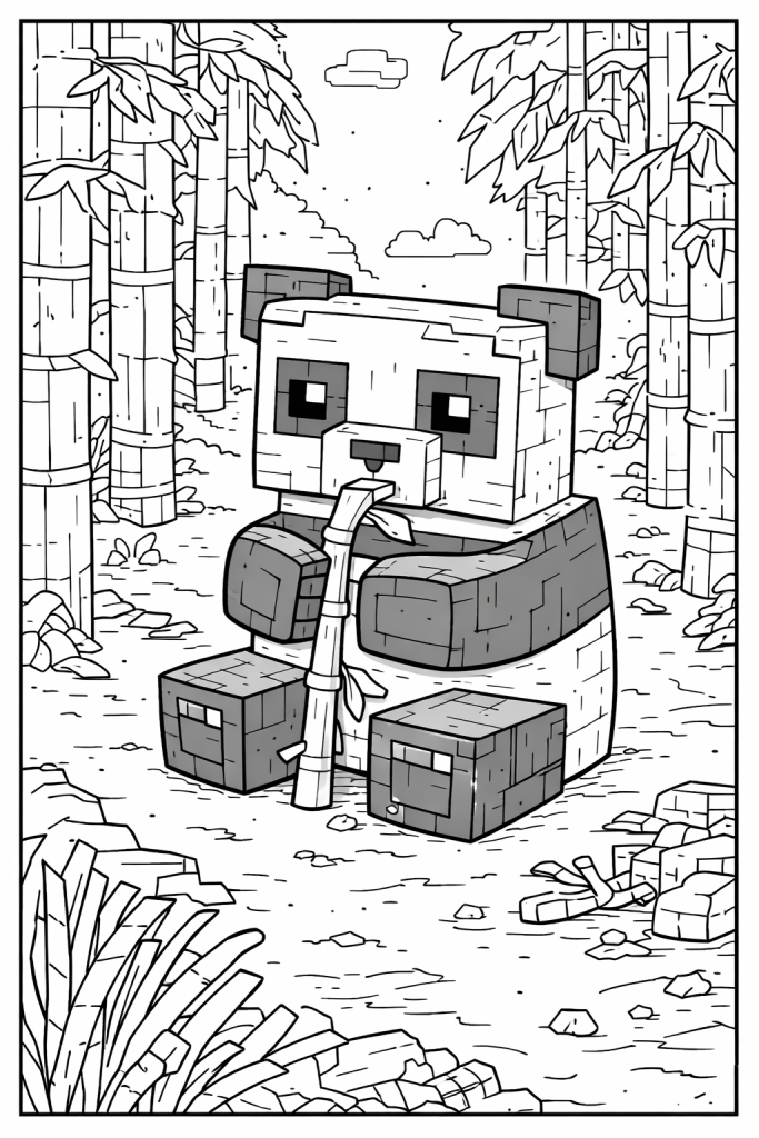 coloriage Minecraft animaux