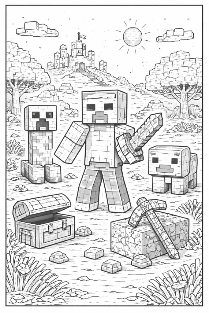 coloriage minecraft