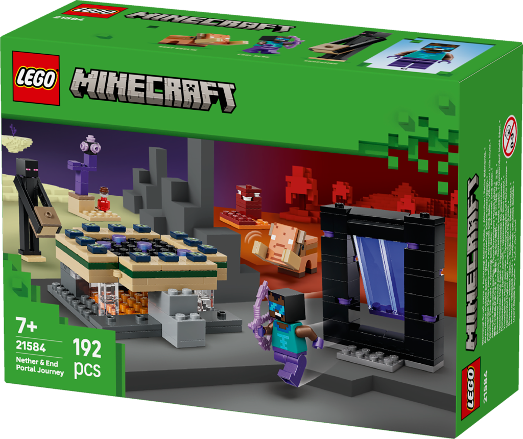 boîte LEGO Minecraft 21584 Voyage entre le Nether et l’End