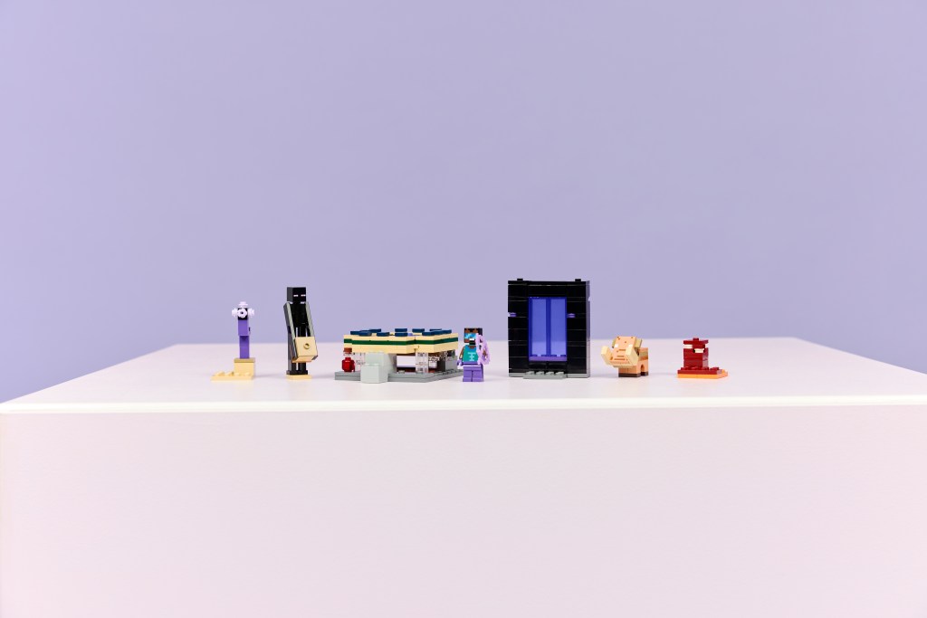 figurines LEGO Minecraft 21584 Voyage entre le Nether et l’End