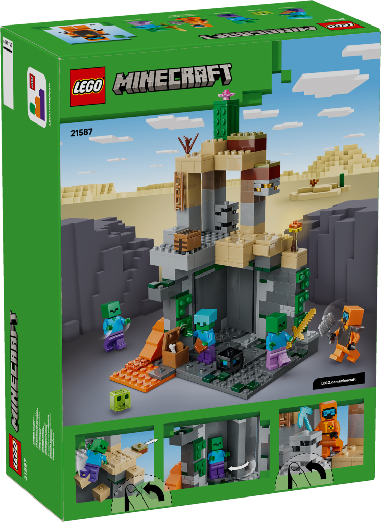 boîte LEGO Minecraft 21587 Le Donjon Zombie