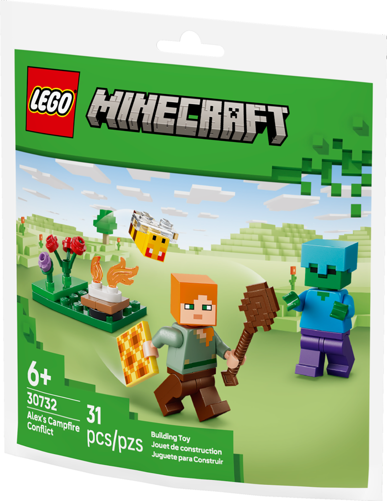 boîte LEGO Minecraft 30732 Conflit autour du Feu de Camp d'Alex