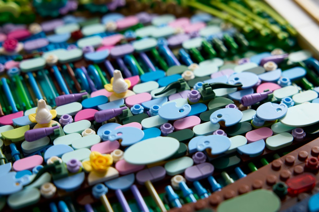 détails LEGO® Art 31220 Claude Monet : le bassin aux nymphéas, harmonie verte