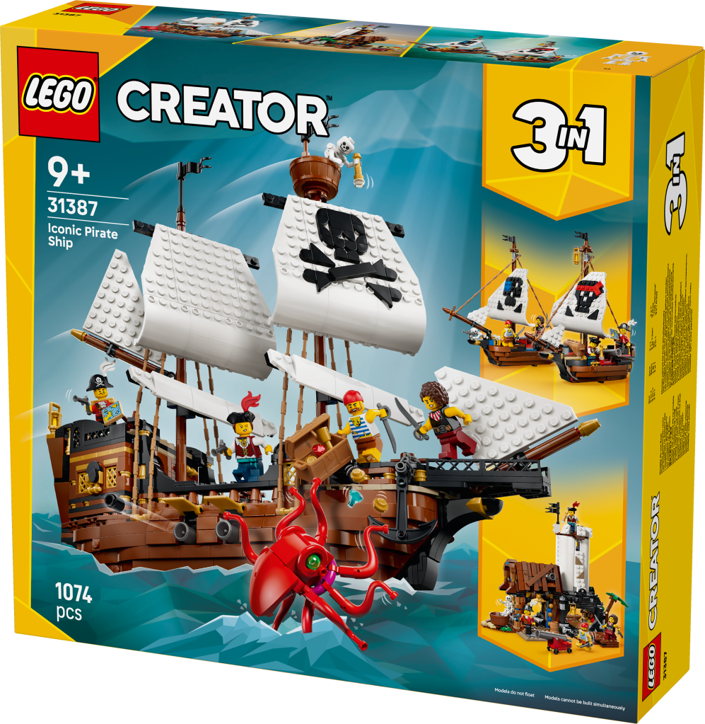 boîte LEGO Creator 3-en-1 31387 Bateau Pirate Mythique