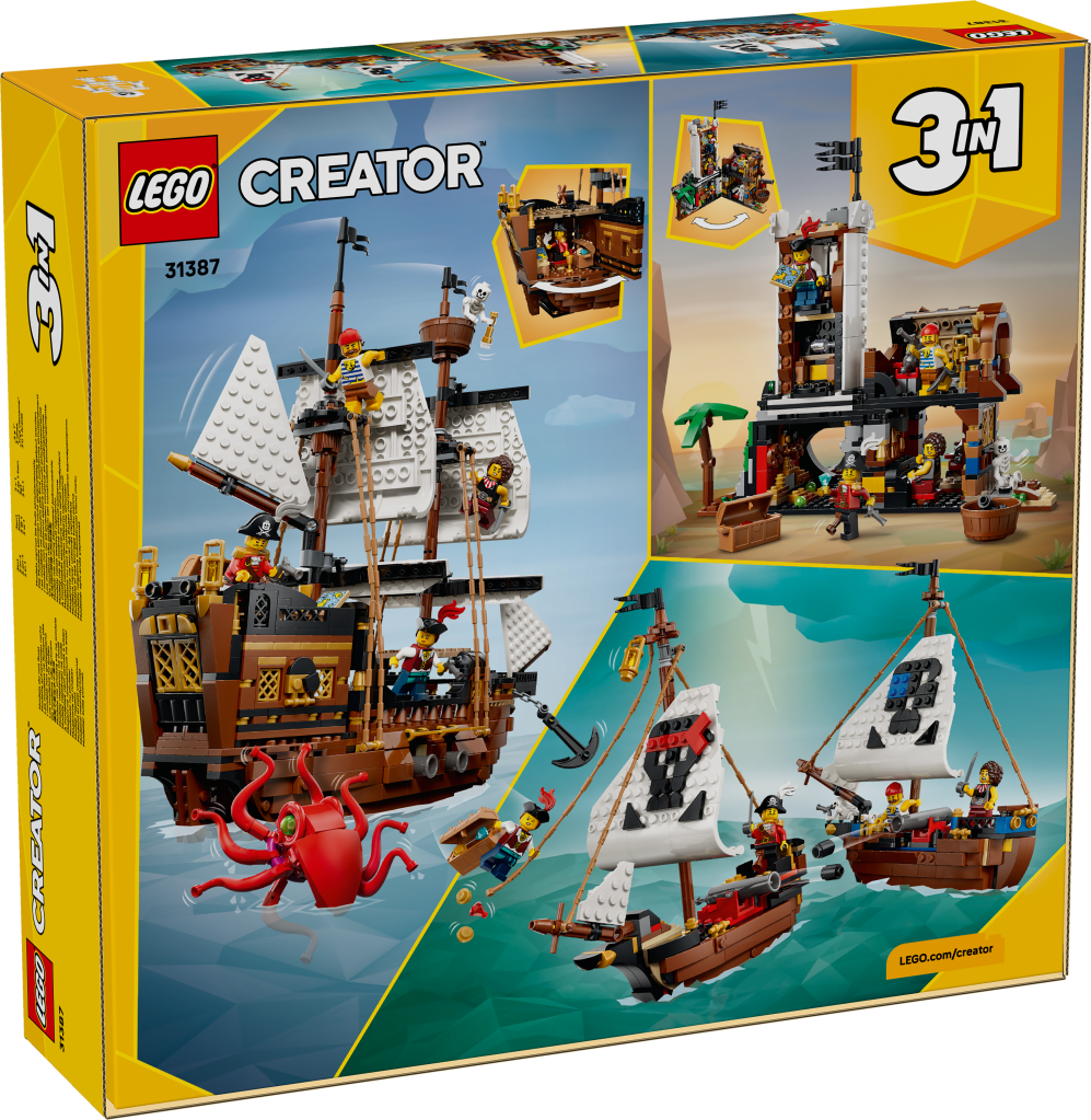 boîte LEGO Creator 3-en-1 31387 Bateau Pirate Mythique