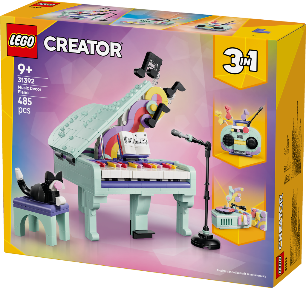 boîte LEGO Creator 3-en-1 31392 Décoration Musicale : Piano et Chat