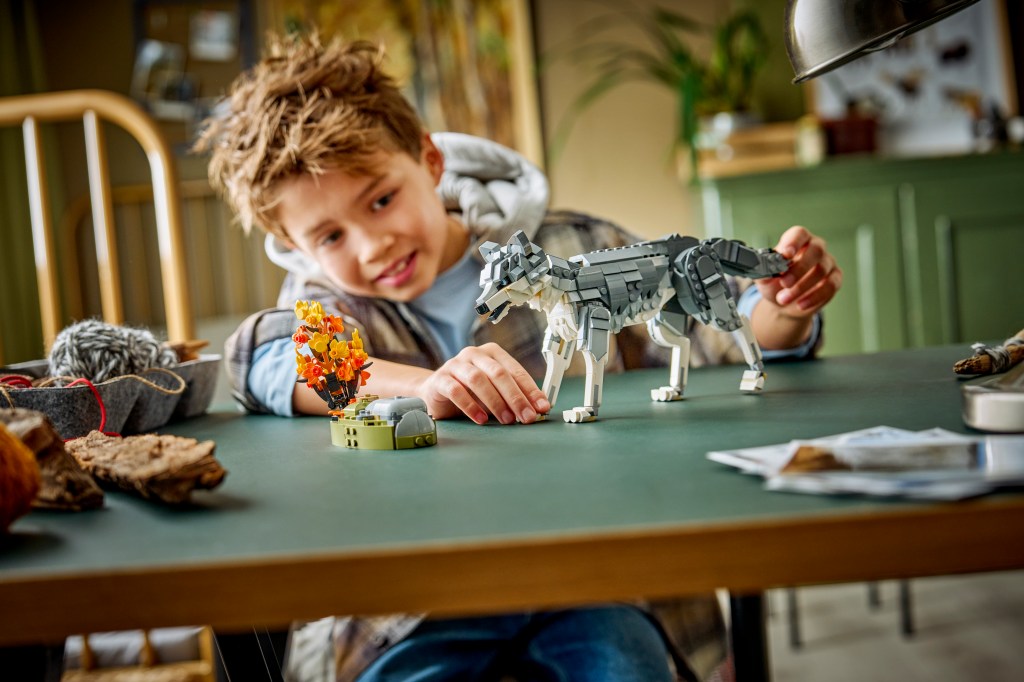 LEGO Creator 3-en-1 31393 Les Animaux de la Forêt : le Loup Gris