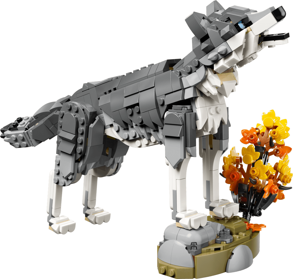 LEGO Creator 3-en-1 31393 Les Animaux de la Forêt : le Loup Gris