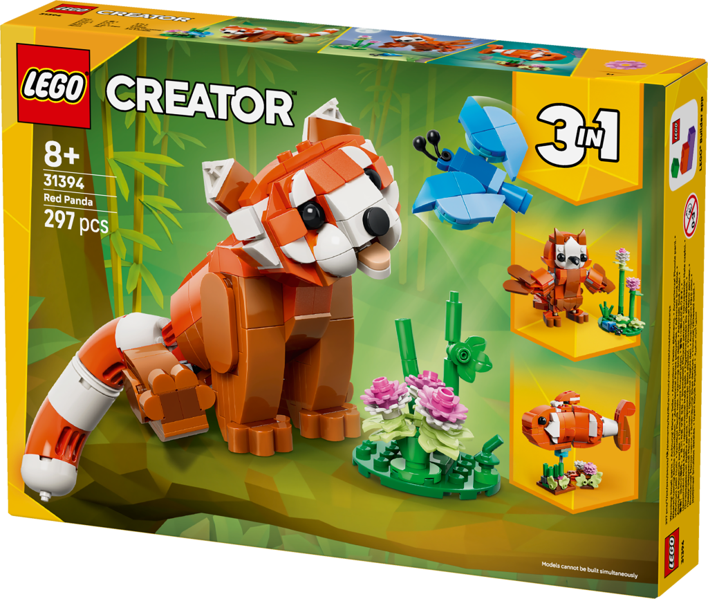 boîte LEGO Creator 3-en-1 31394 Les Adorables Animaux : Le Panda Roux