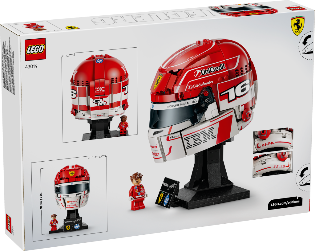 boîte LEGO Editions 43014 Scuderia Ferrari HP Casque de Charles Leclerc