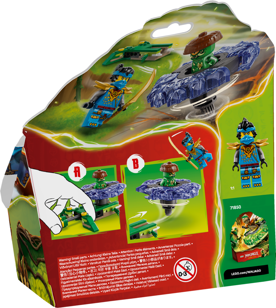boîte LEGO NINJAGO 71849 Nya contre la toupie du monstre mutant