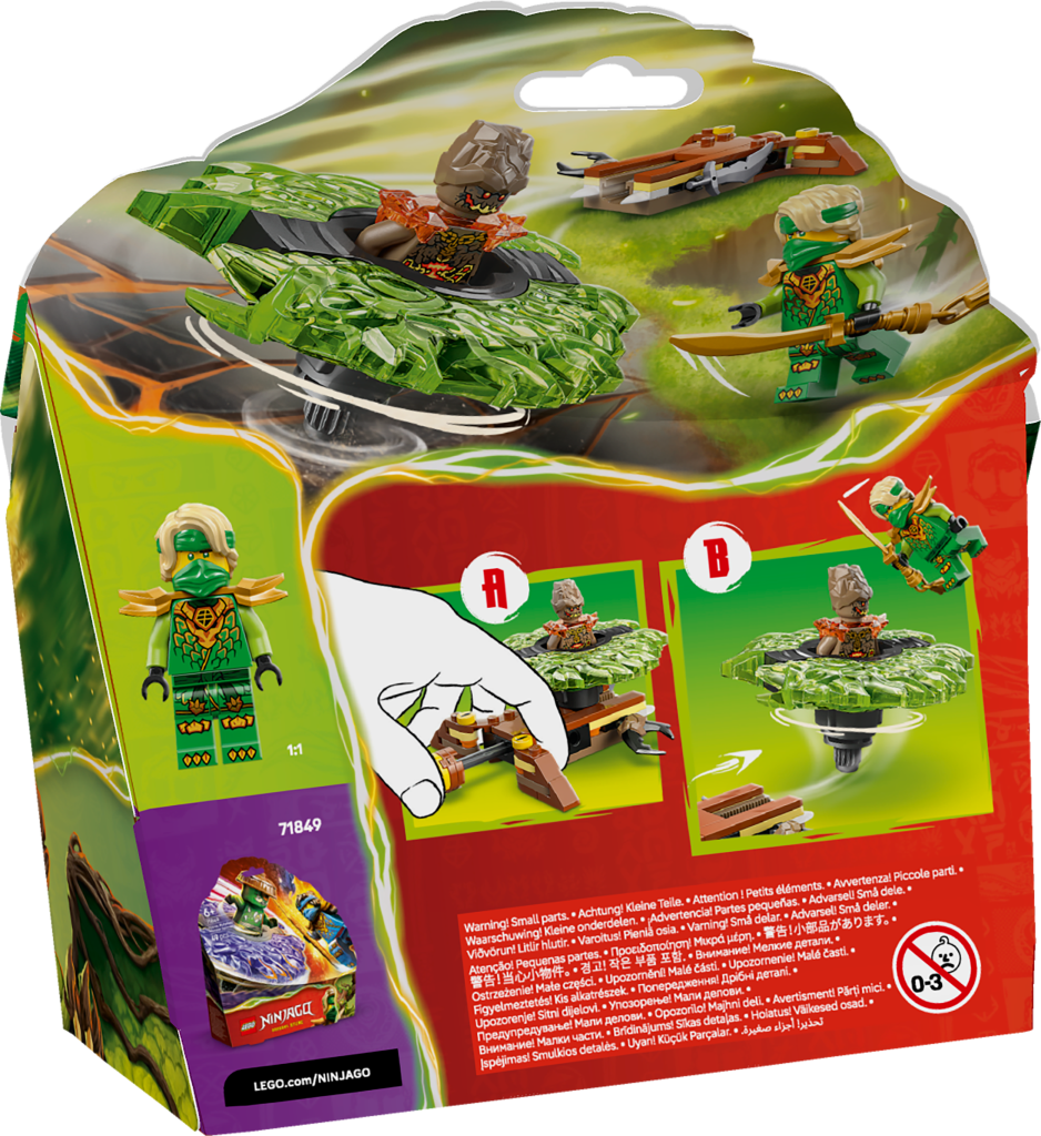 boîte LEGO NINJAGO 71850 Lloyd contre la toupie du monstre de la Terre