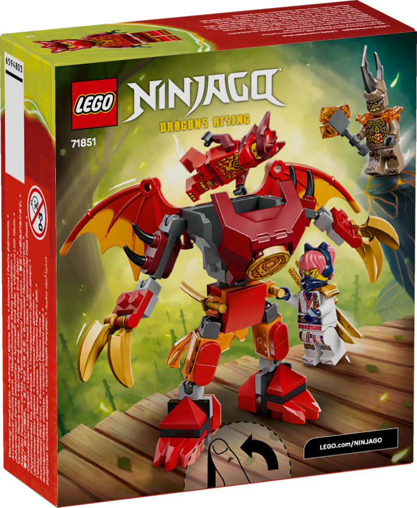 boîte LEGO NINJAGO 71851 Pack de combat : le robot dragon de Kai