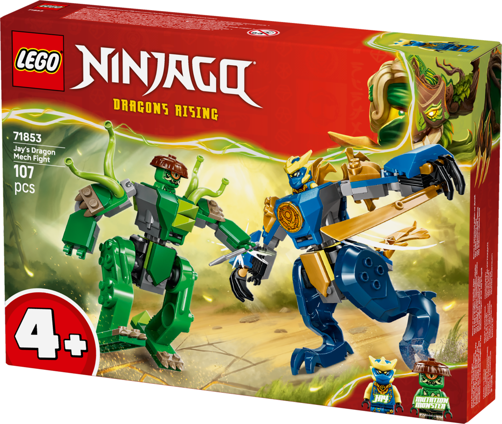 boîte LEGO NINJAGO 71853 Le combat du robot dragon de Jay