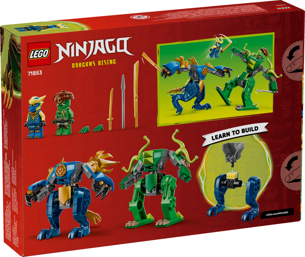 boîte LEGO NINJAGO 71853 Le combat du robot dragon de Jay