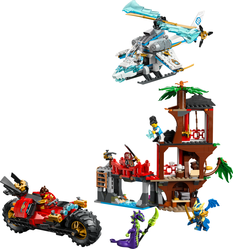 LEGO NINJAGO 71857 La cabane et les véhicules des Ninjas
