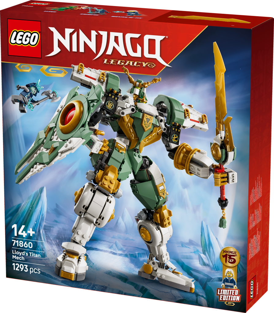 boîte LEGO NINJAGO 71860 15e anniversaire : le robot Titan de Lloyd