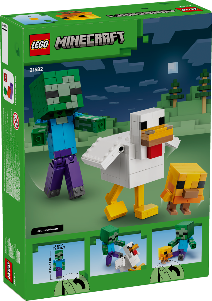 boîte LEGO Minecraft 21582 Poule Chevauchée