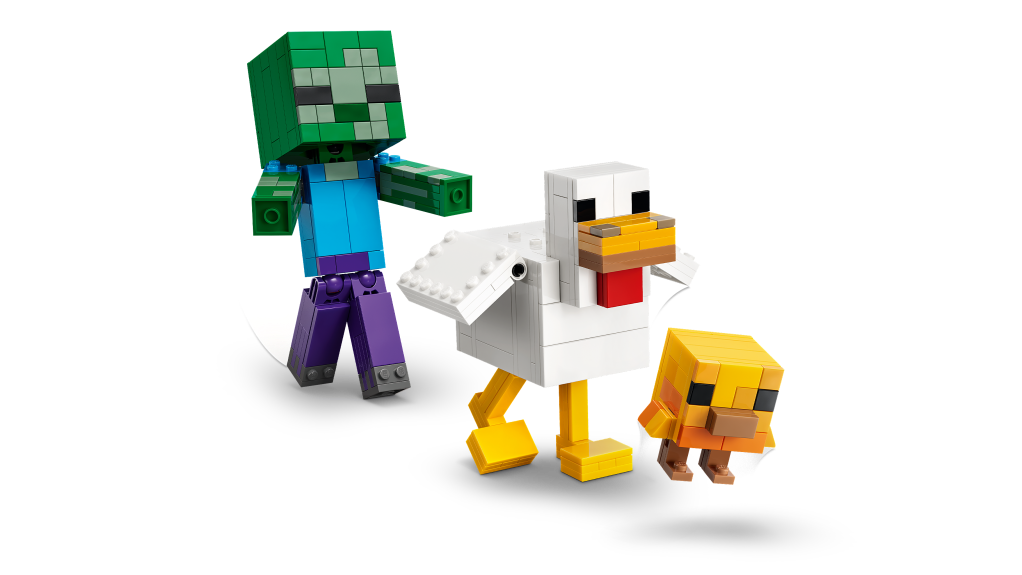 détails LEGO Minecraft 21582 Poule Chevauchée