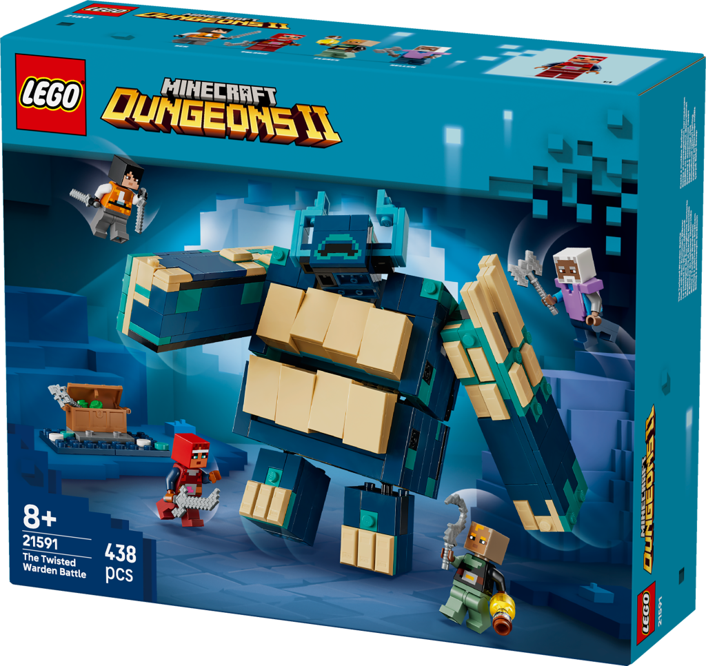 boîte LEGO Minecraft 21591 Le Combat du Warden Déformé