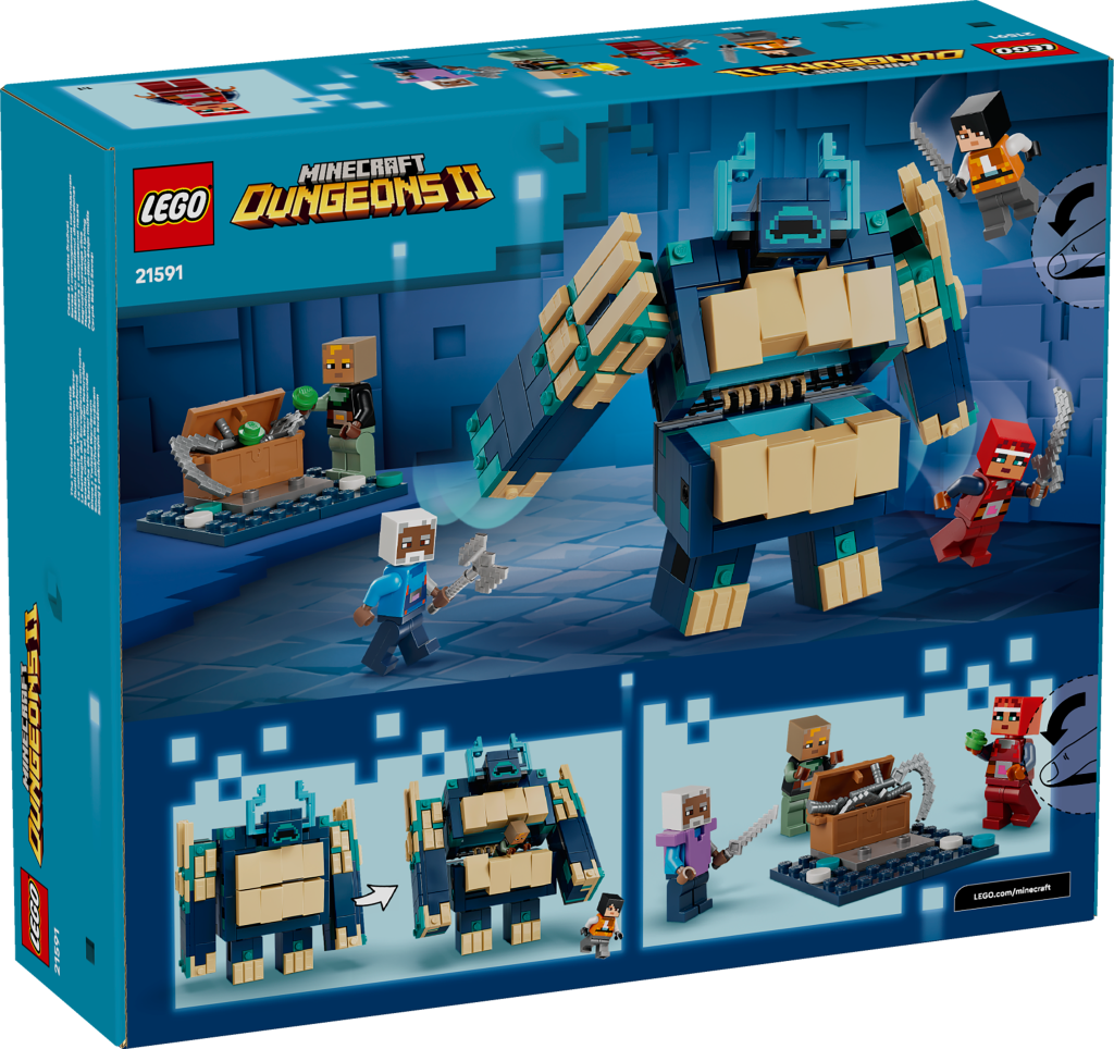 boîte LEGO Minecraft 21591 Le Combat du Warden Déformé