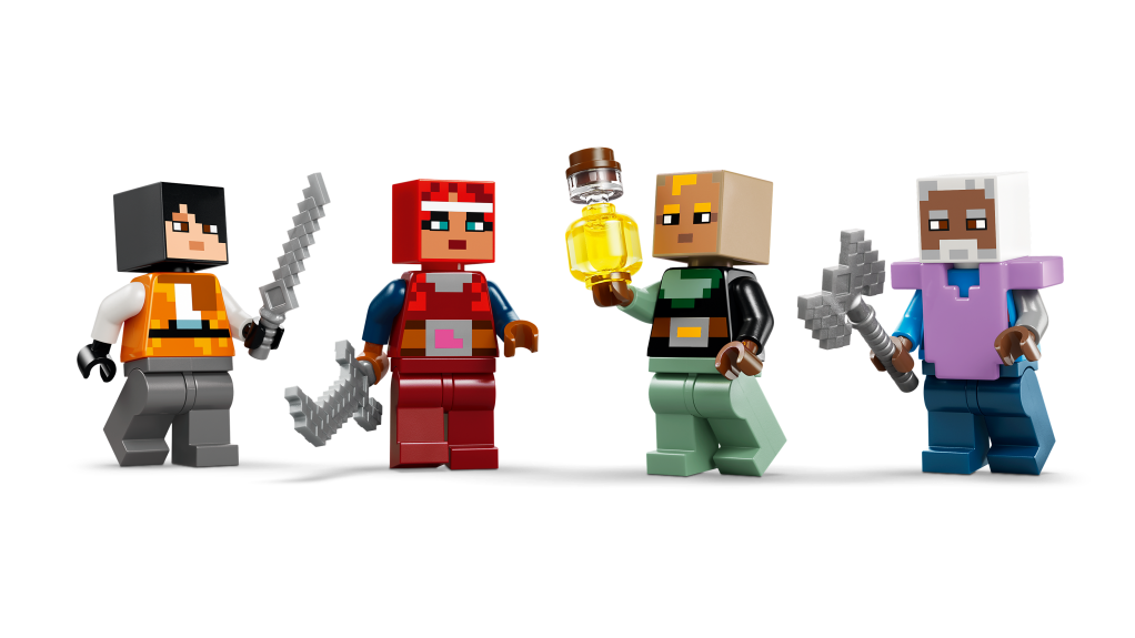 figurines LEGO Minecraft 21591 Le Combat du Warden Déformé