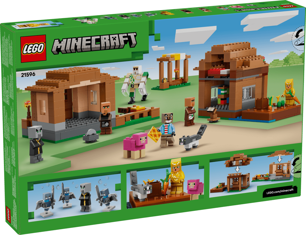 boîte LEGO Minecraft 21596 L'Évocateur à l'Attaque du Village