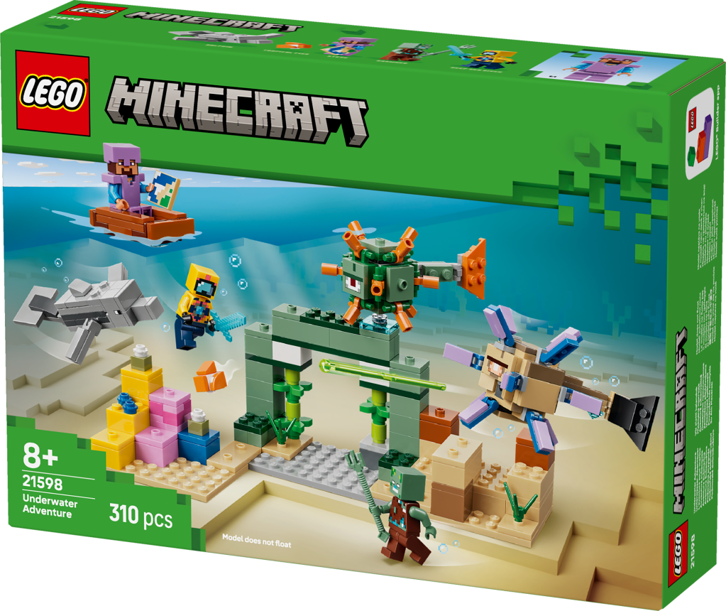 boîte LEGO Minecraft 21598 L'Aventure Sous-Marine