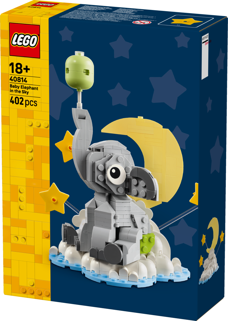 boîte LEGO 40814 Le Bébé Éléphant dans le Ciel