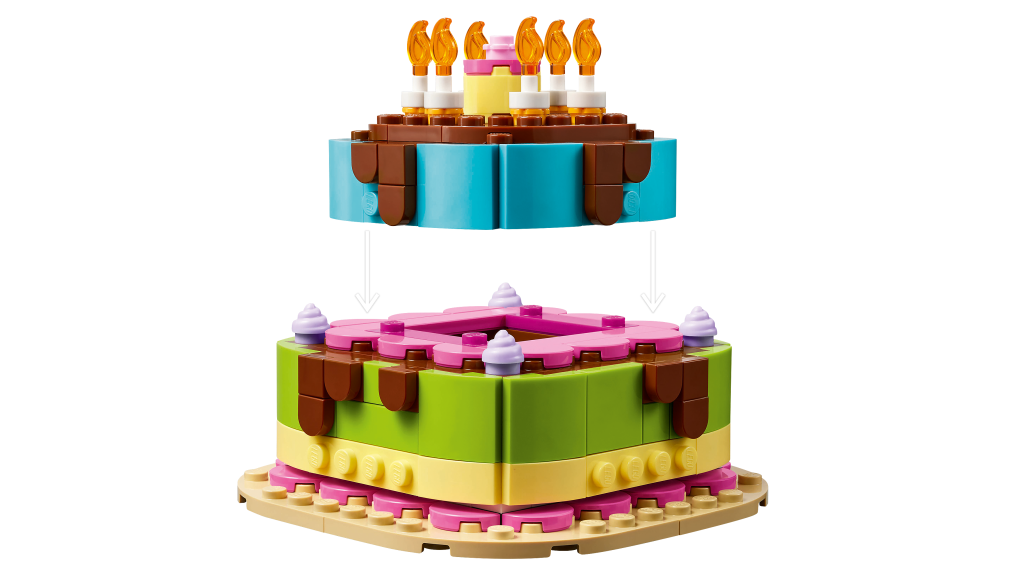 détails LEGO 40815 Le Gâteau d'Anniversaire