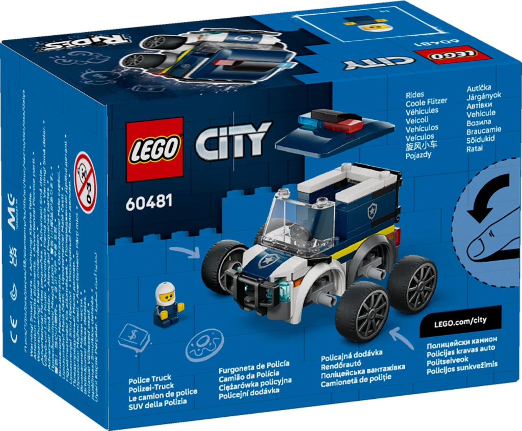 boîte LEGO City 60481 Le Camion de Police