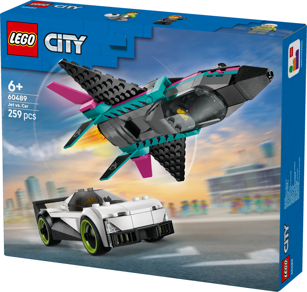 boîte LEGO City 60489 Le Jet Contre la Voiture