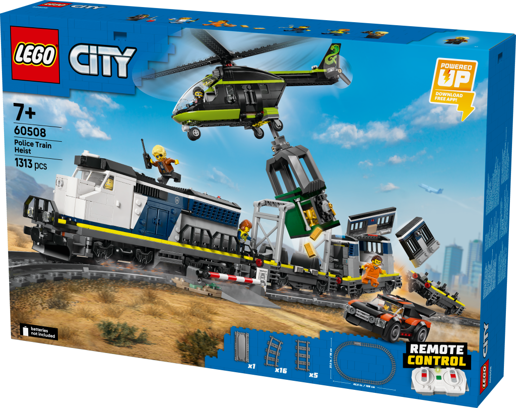 boîte LEGO City 60508 Le Braquage du Train de Police