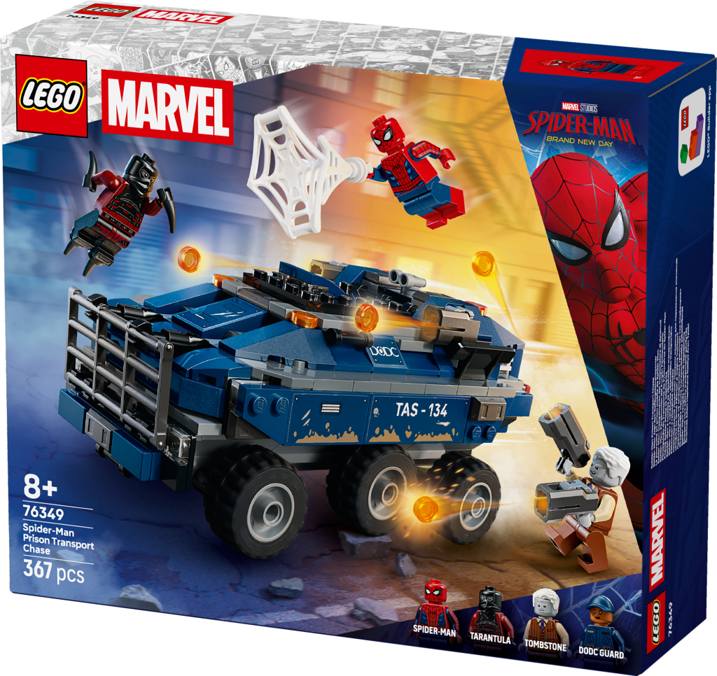 boîte LEGO Marvel 76349 La Poursuite en Prison Mobile de Spider-Man