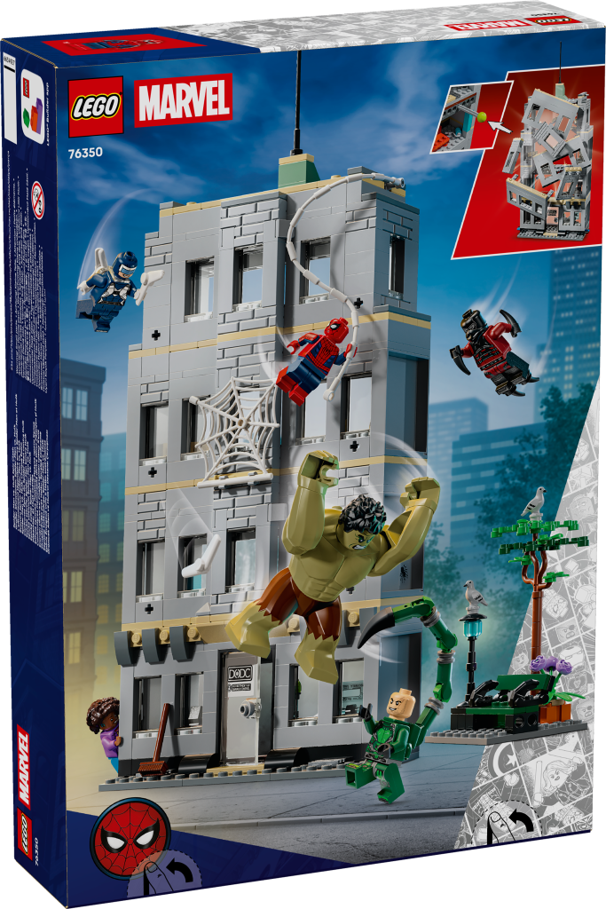 boîte LEGO Marvel 76350 L'Affrontement Légendaire entre Spider-Man et Hulk