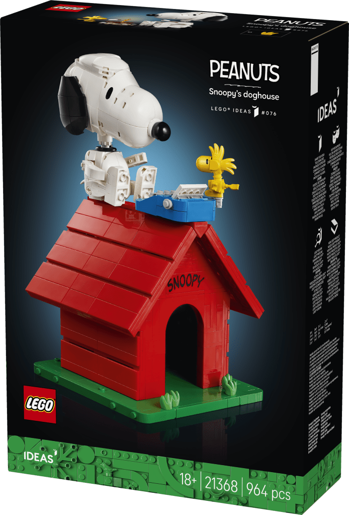 boîte LEGO Ideas 21368 Peanuts : La Niche de Snoopy