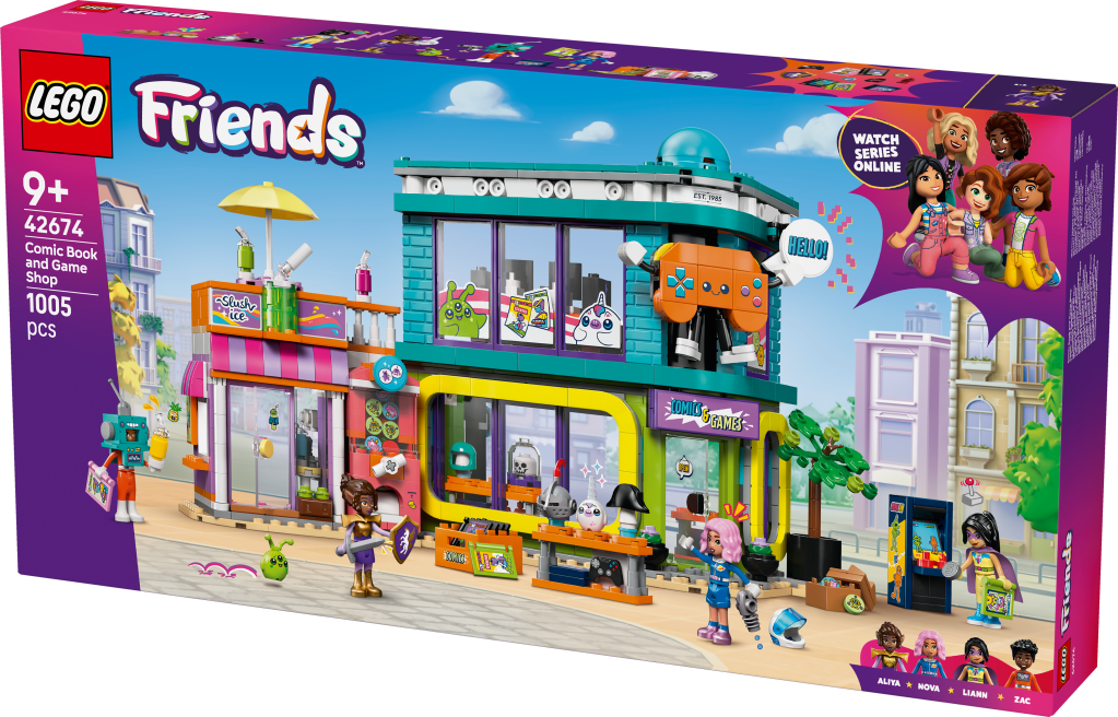 boîte LEGO® Friends 42674 La Boutique de BD et de Jeux
