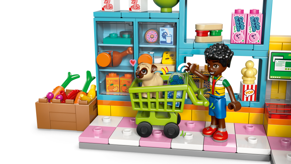 détails LEGO® Friends 42680 L’Épicerie de Heartlake City